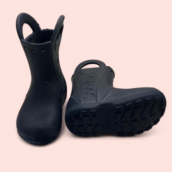 8C Crocs Handle It Navy Blue Toddler Boy Toddler Girl Rain Boots Unisex Boots - Picture 4 of 8